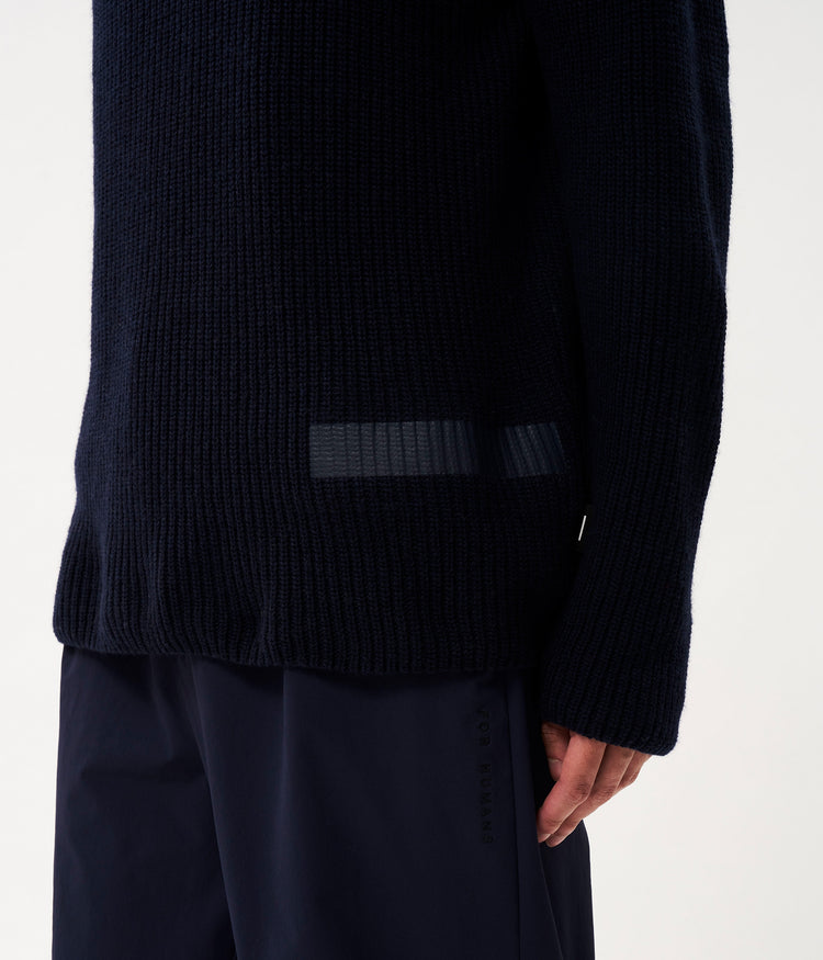 Cillian collar jumper | dark blue