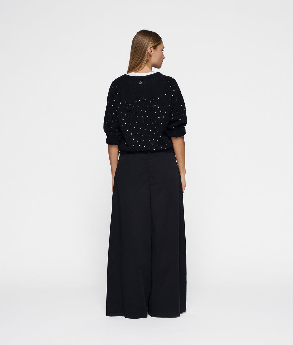 soft knit sweater glitter | black