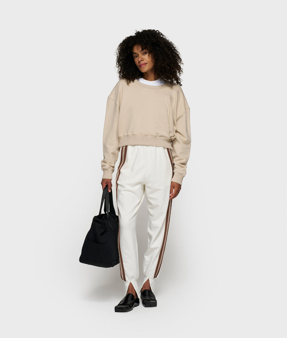 cropped sweater gathering | light earth
