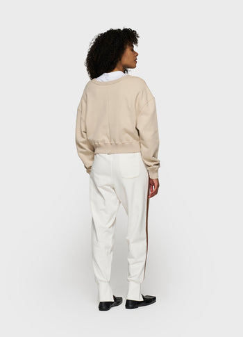cropped sweater gathering | light earth
