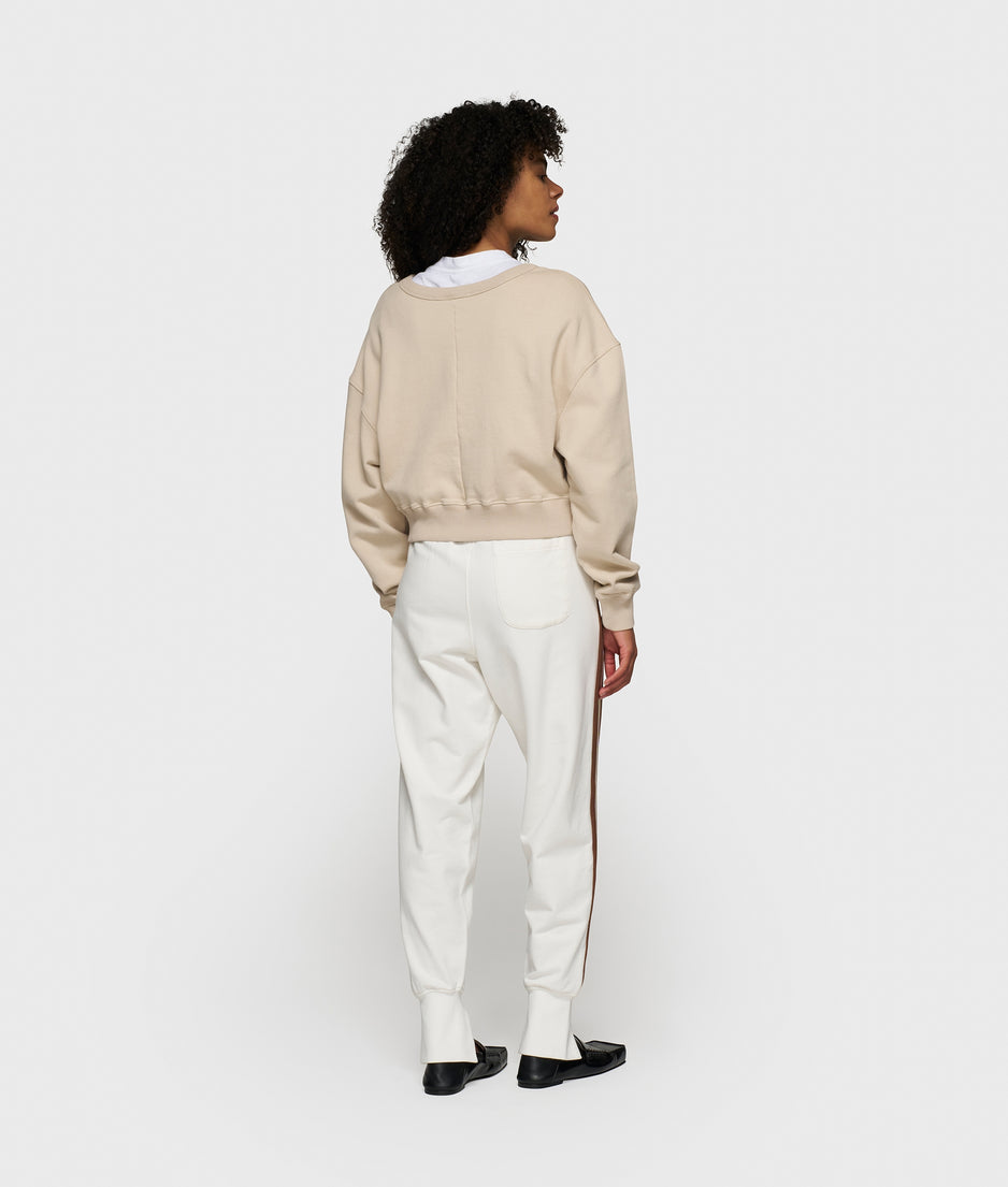 cropped sweater gathering | light earth