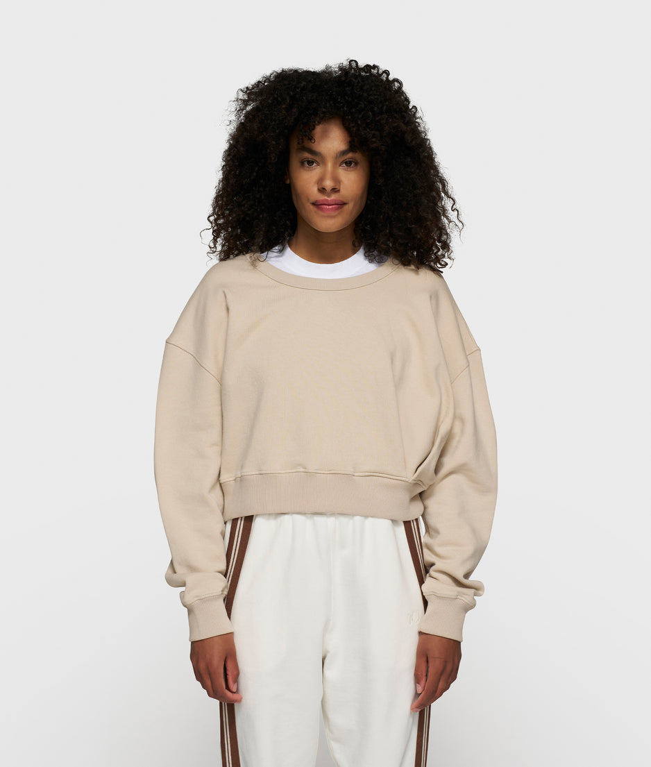 cropped sweater gathering | light earth