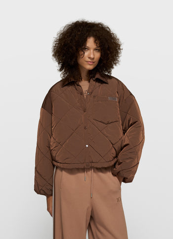 padded jacket | dark truffle