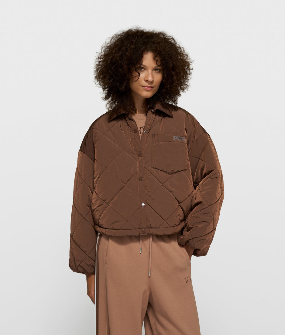 padded jacket | dark truffle