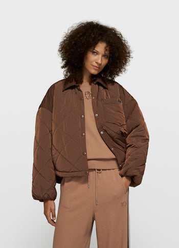 padded jacket | dark truffle