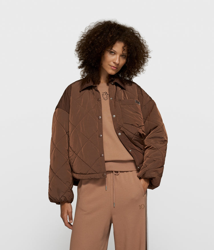 padded jacket | dark truffle