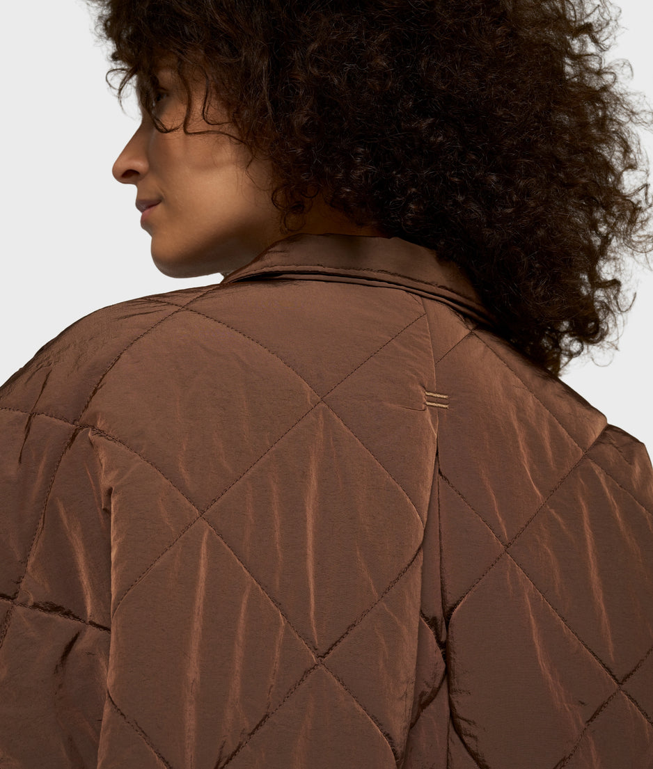 padded jacket | dark truffle