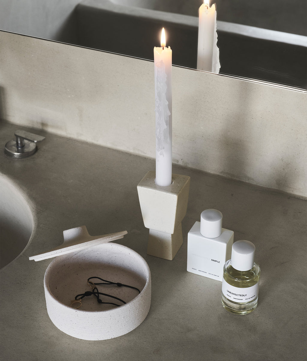 Candle Holder 05 Beige Molly | soft beige