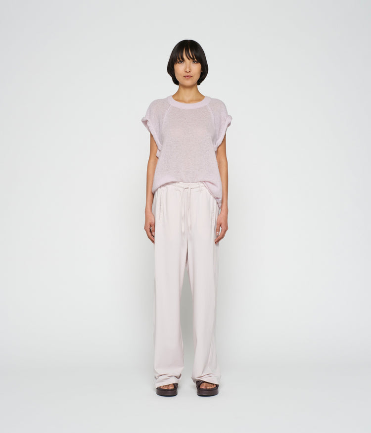 pants washed jersey | pale lilac