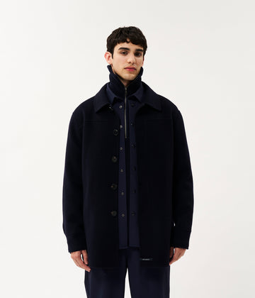 Harper soft wool jacket | dark blue