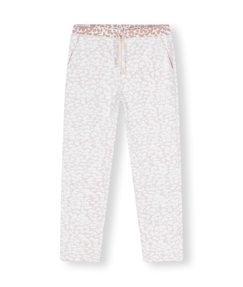 cropped jogger leopard | pale lilac