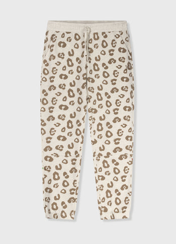 cropped jogger leopard | soft white melee