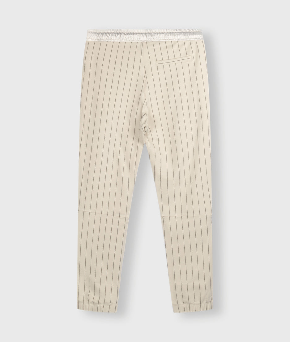 cropped jogger pinstripe | light safari