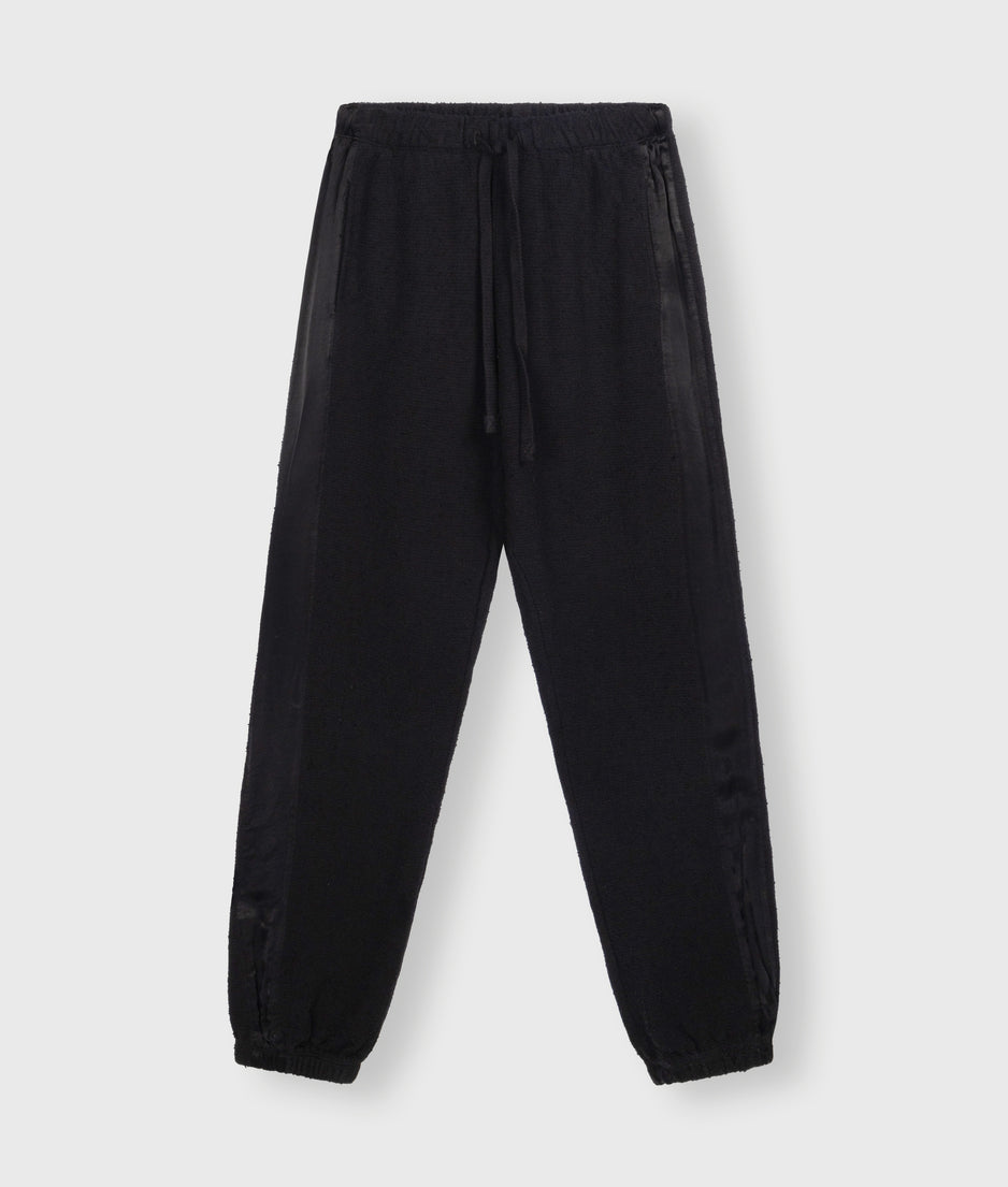 texture fleece jogger | black