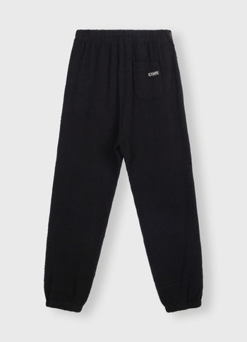 texture fleece jogger | black