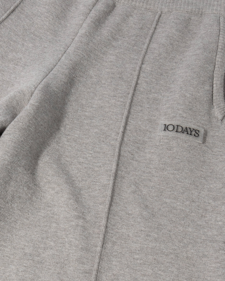 western knit pants | grey melee