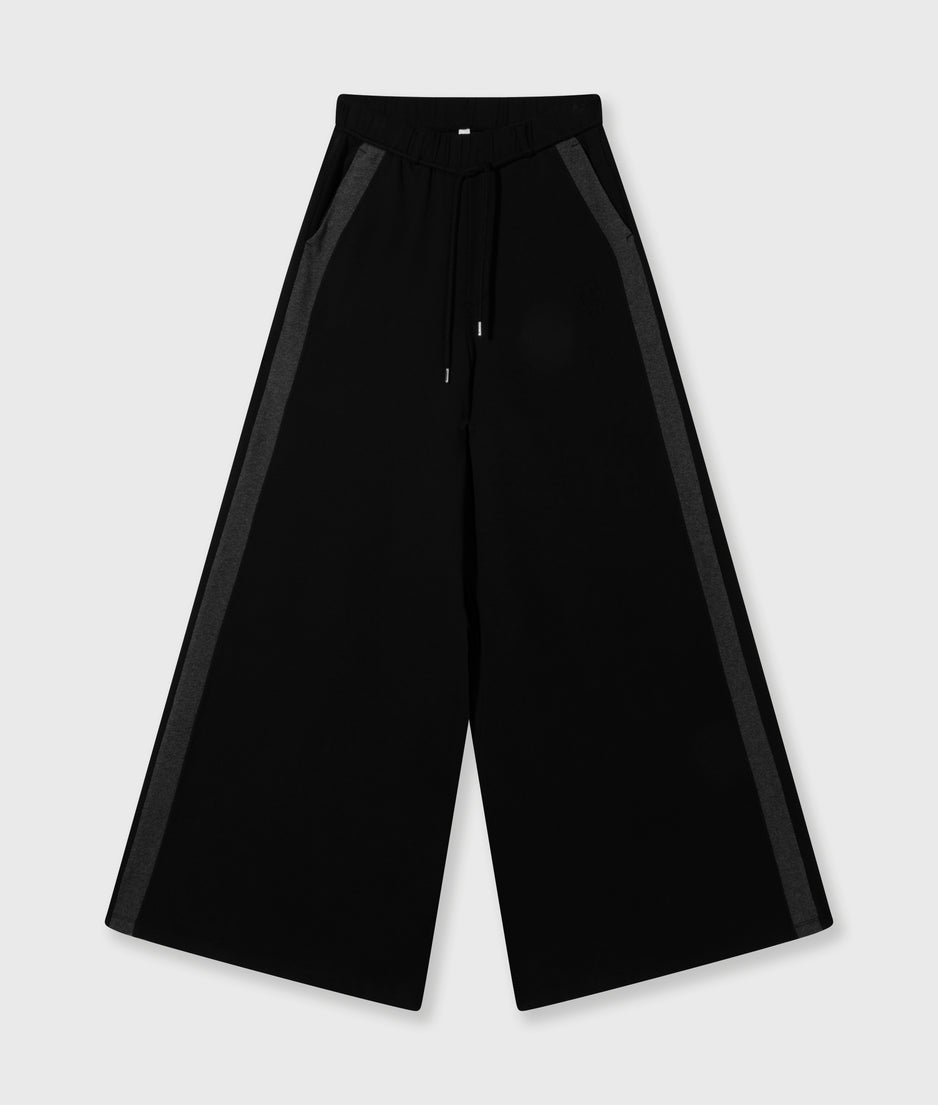 super wide leg jogger | black