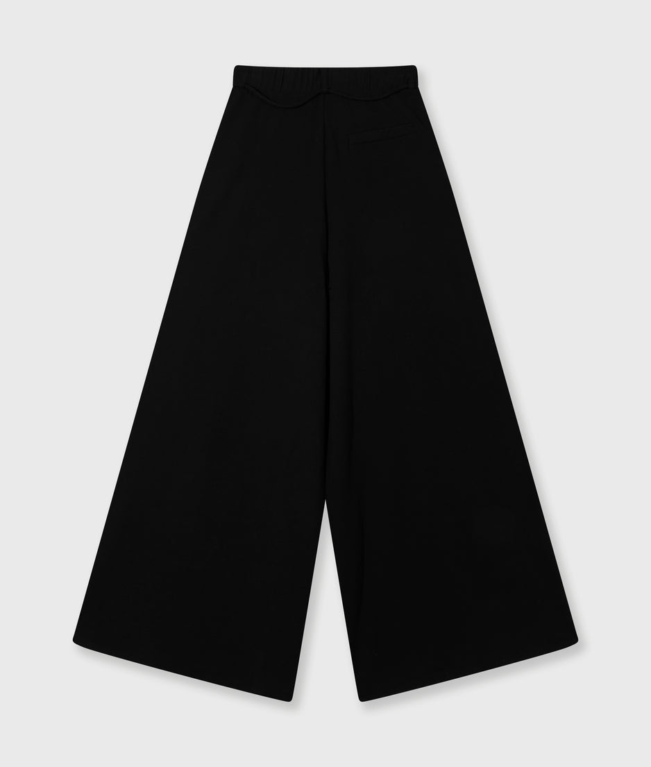 super wide leg jogger | black