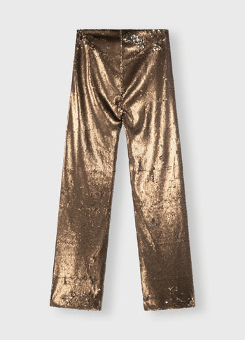 pants sequins | warm taupe