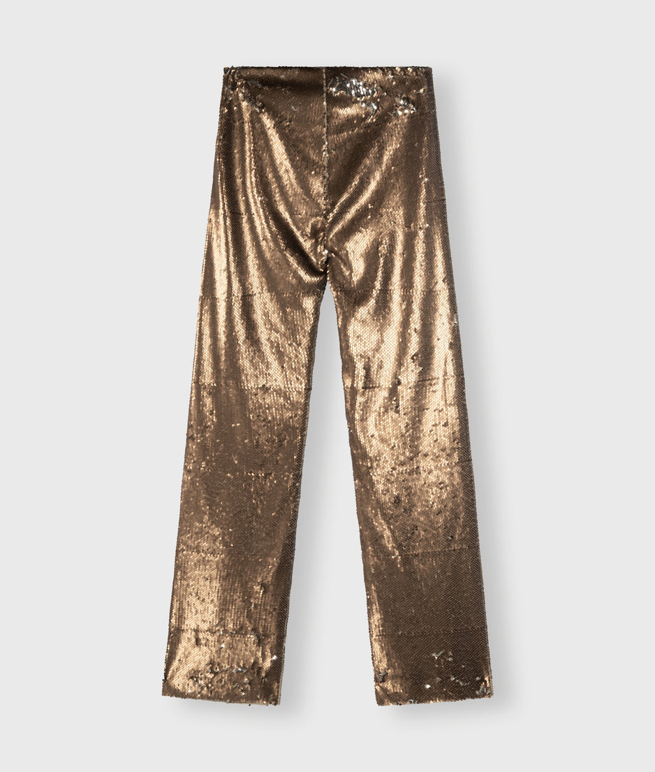 pants sequins | warm taupe