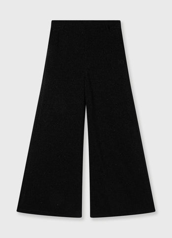 wide leg jogger sparkle | black