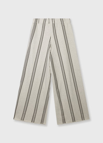 wide leg jogger stripes | soft white melee