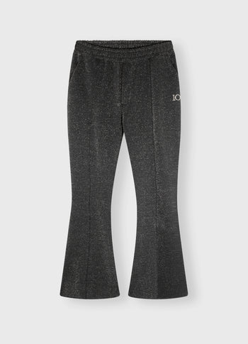 flared pants glitter | black