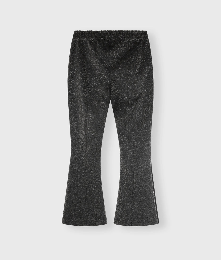flared pants glitter | black