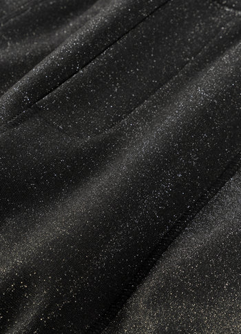 flared pants glitter | black