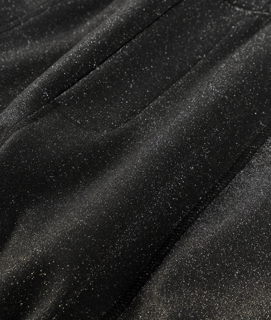 flared pants glitter | black