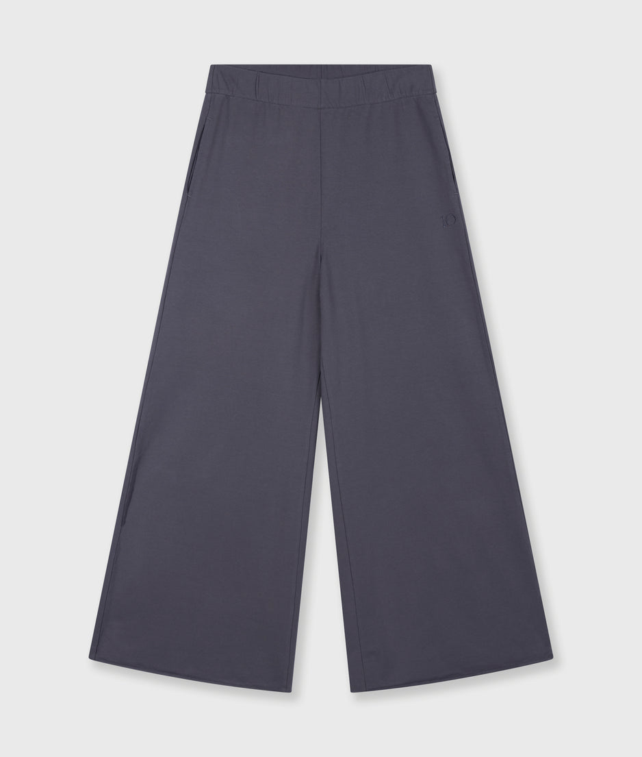 silent chique wide jogger | steel blue