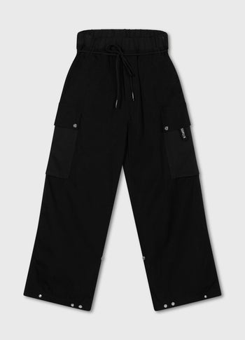 loose utility pants | black