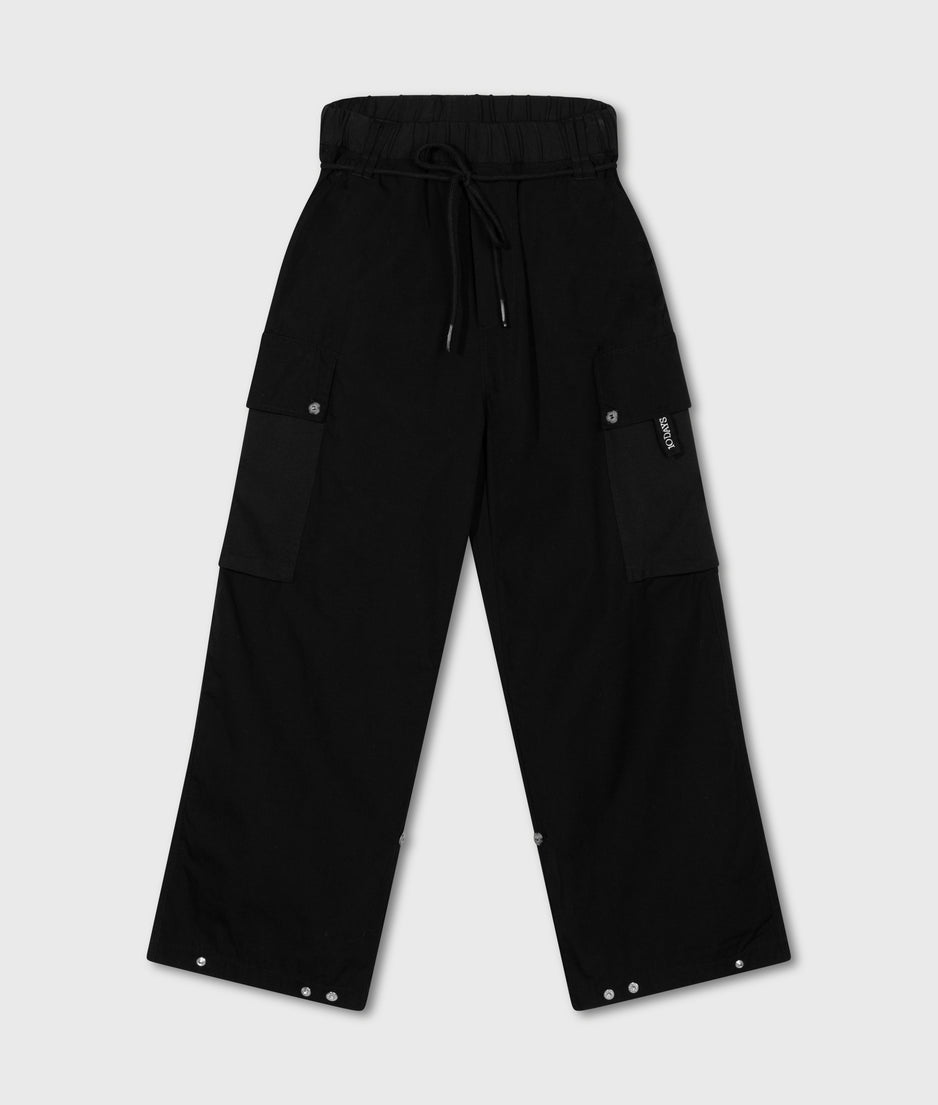 loose utility pants | black