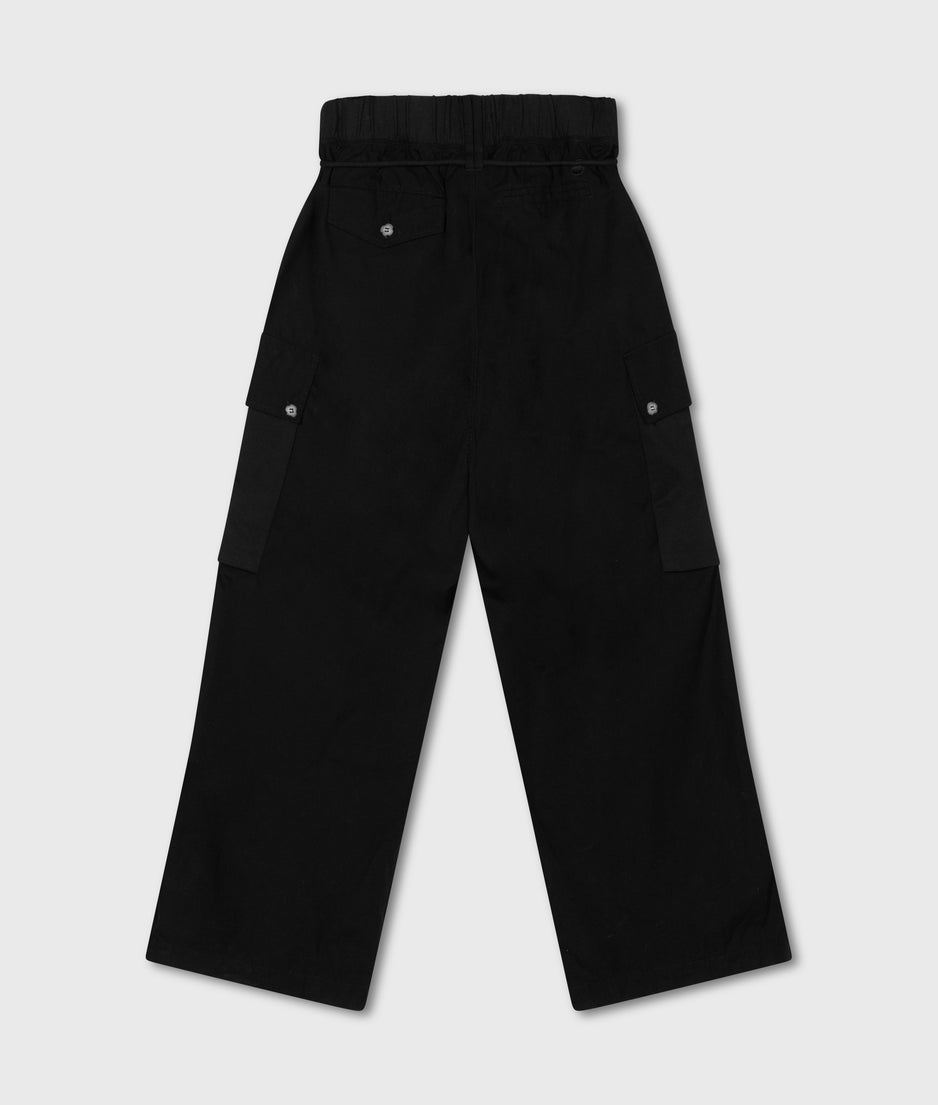 loose utility pants | black