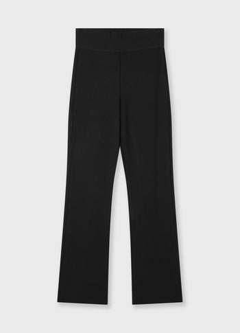 flare punto pants | black