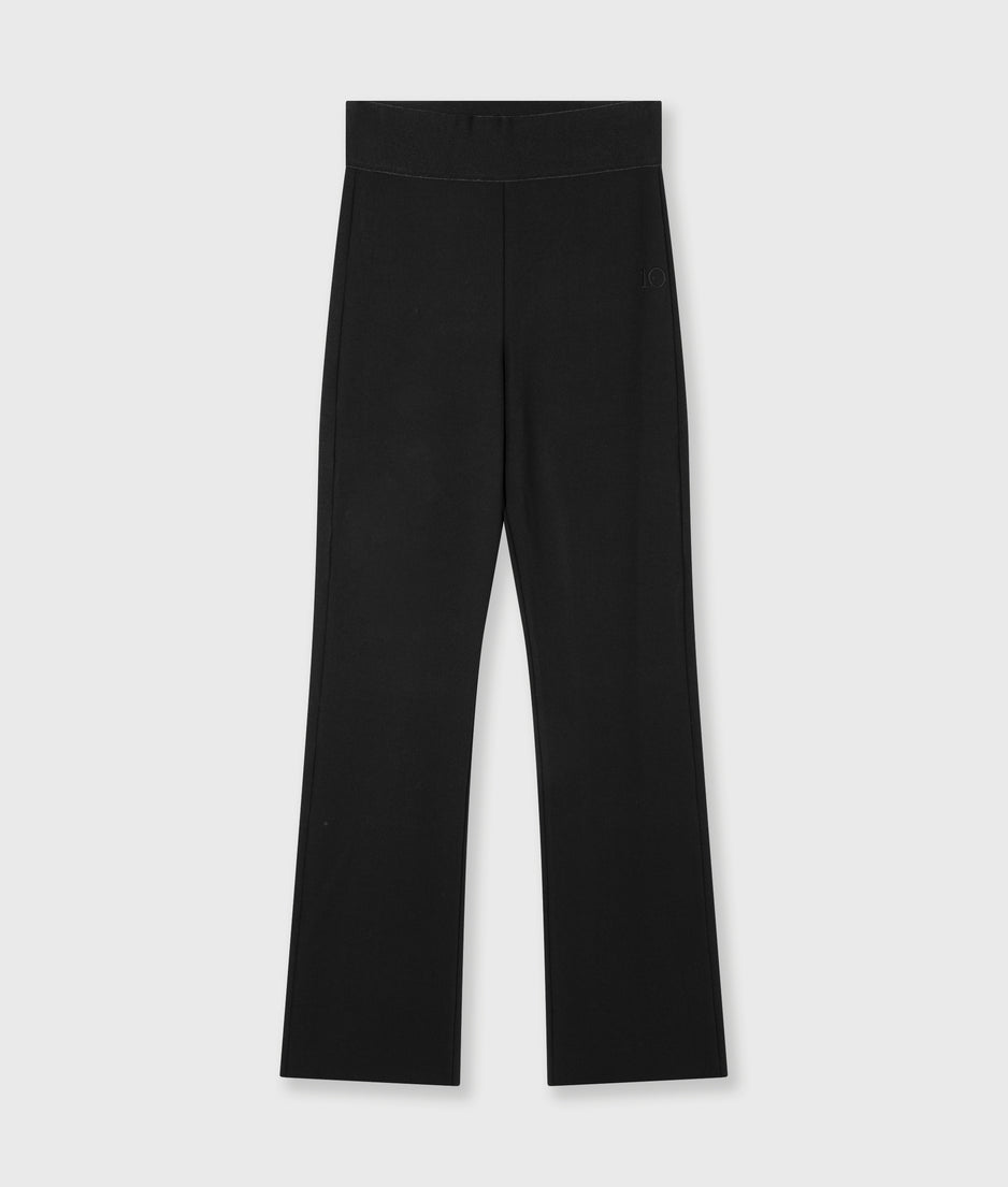 flare punto pants | black