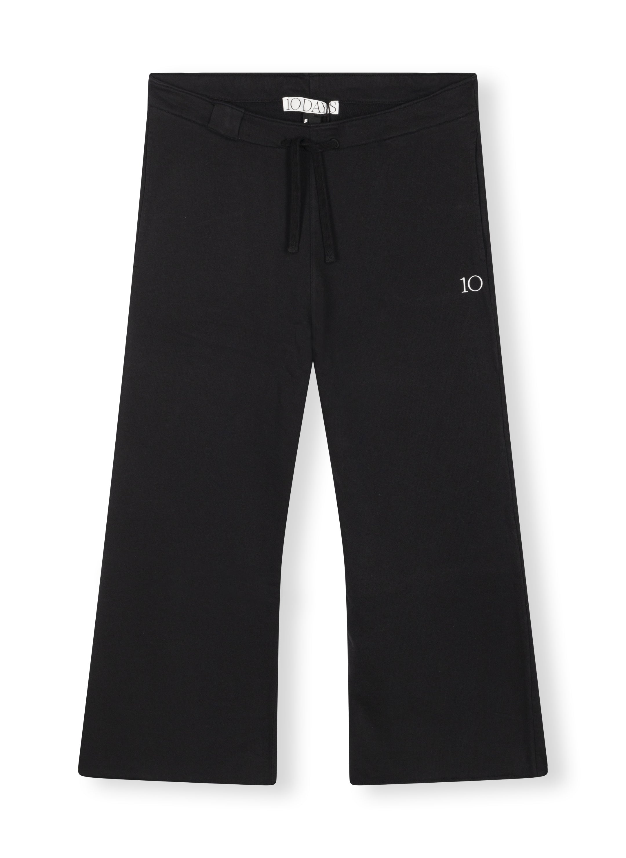 flared jogger, black, 10DAYS