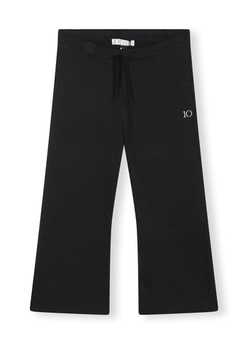 flared jogger | black