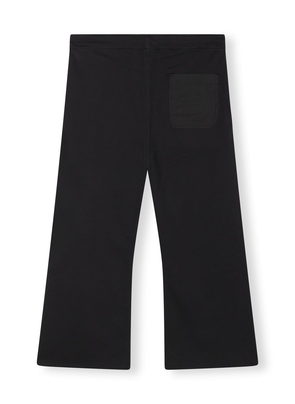 flared jogger | black