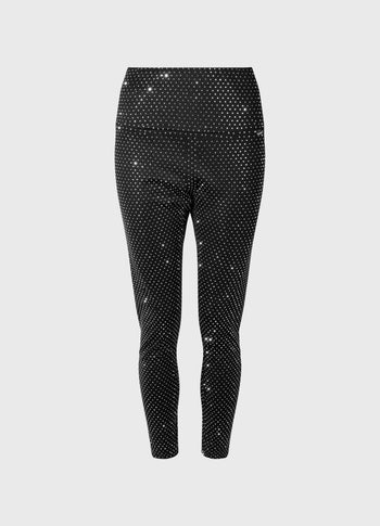 strass leggings | black