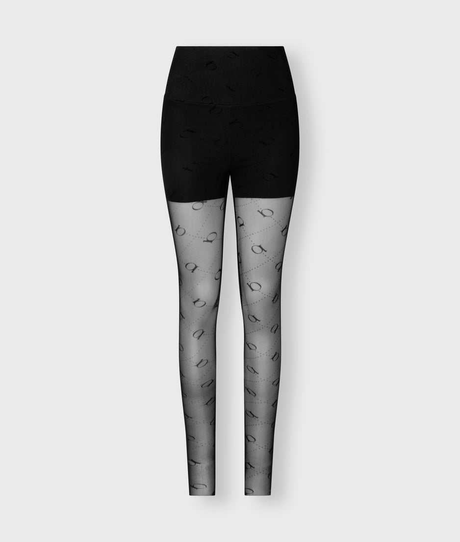 leggings monogram | black