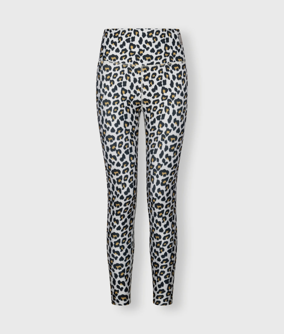 yoga leggings leopard | bone