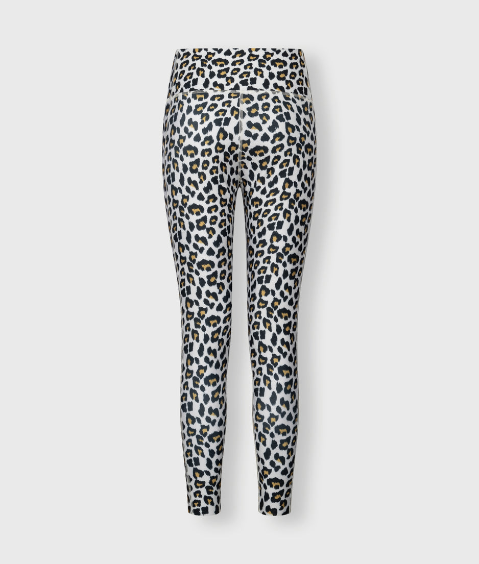 yoga leggings leopard | bone