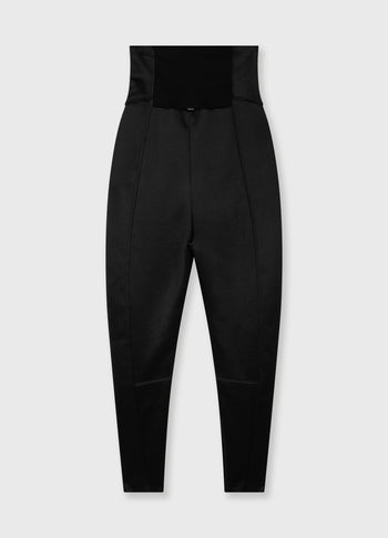 high waist pants scuba | black