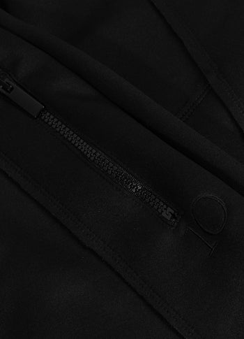 high waist pants scuba | black
