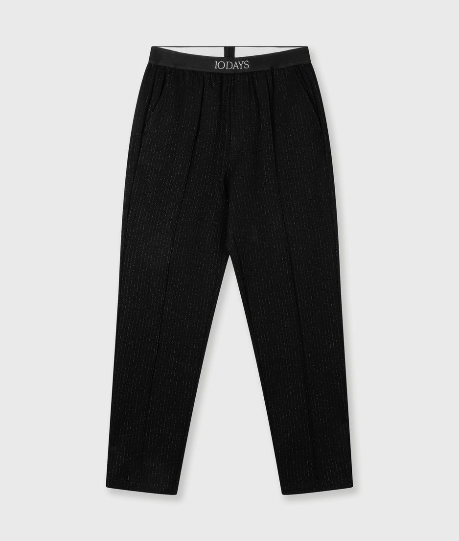 slim pants pinstripe | black