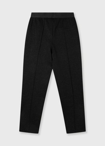 slim pants pinstripe | black