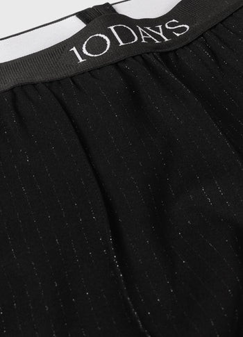 slim pants pinstripe | black