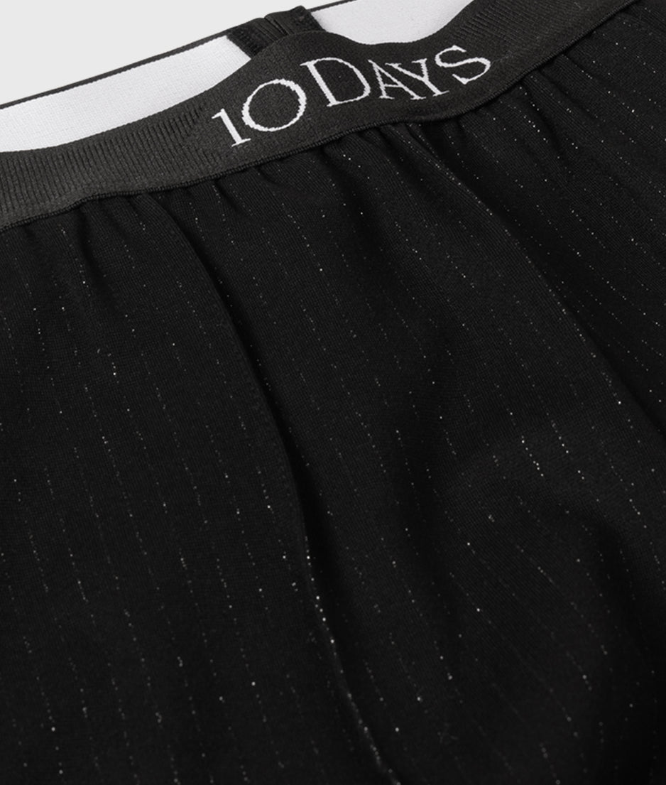 slim pants pinstripe | black