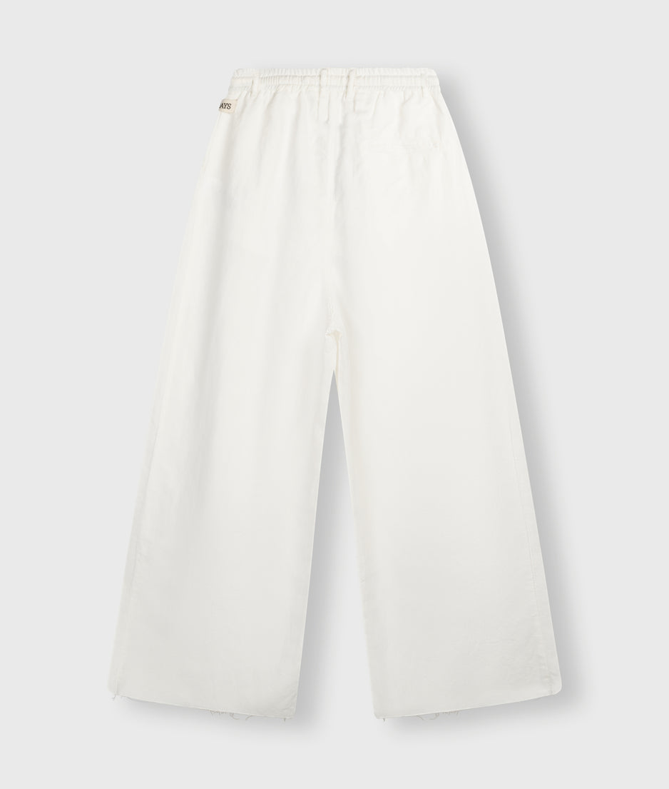 wide leg pants | ecru